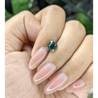 1.23 Ct. Greenish Blue Sapphire from Madagascar Life Style