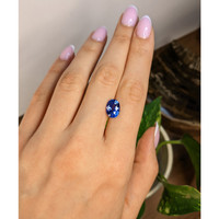 5.08 Ct. Blue Sapphire from Ceylon (Sri Lanka) Life Style