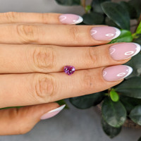 1.68 Ct. Purplish Pink Sapphire from Madagascar Life Style
