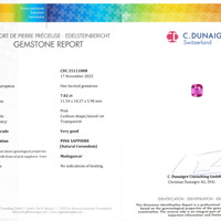7.02 Ct. Purplish Pink Sapphire from Madagascar Scan Report