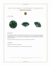 1.72 Ct. Green Sapphire from Montana Appraisal