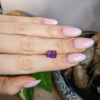 2.47 Ct. Pinkish Purple Sapphire from Ceylon (Sri Lanka) Life Style