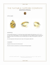 1.10 Ct. Yellow Sapphire from Ceylon (Sri Lanka) Appraisal