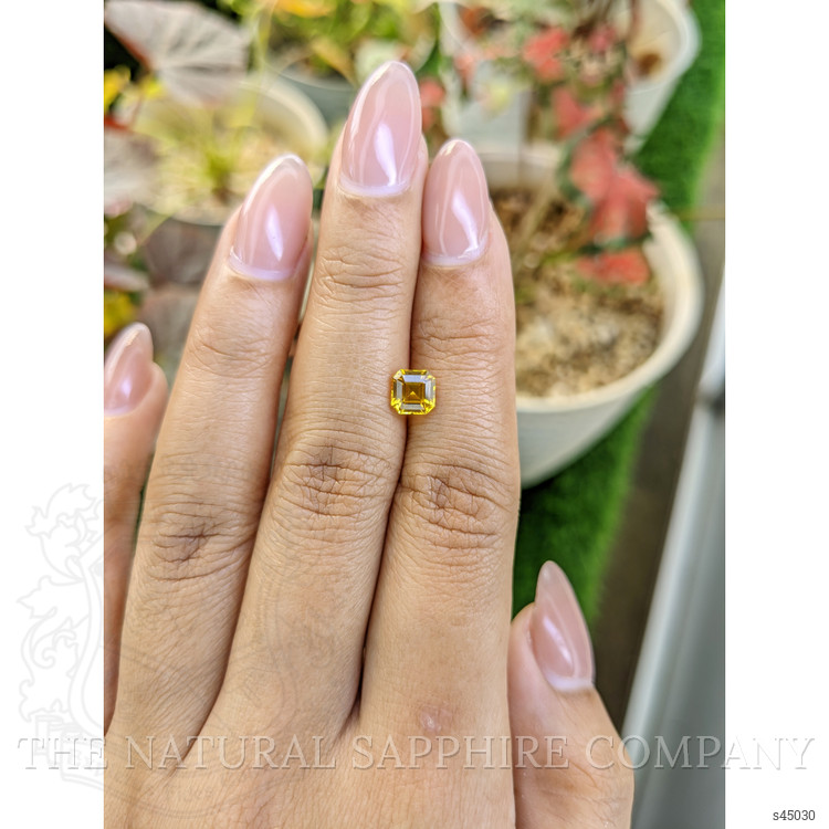 1.18 Ct. Orangish Yellow Sapphire from Ceylon (Sri Lanka)