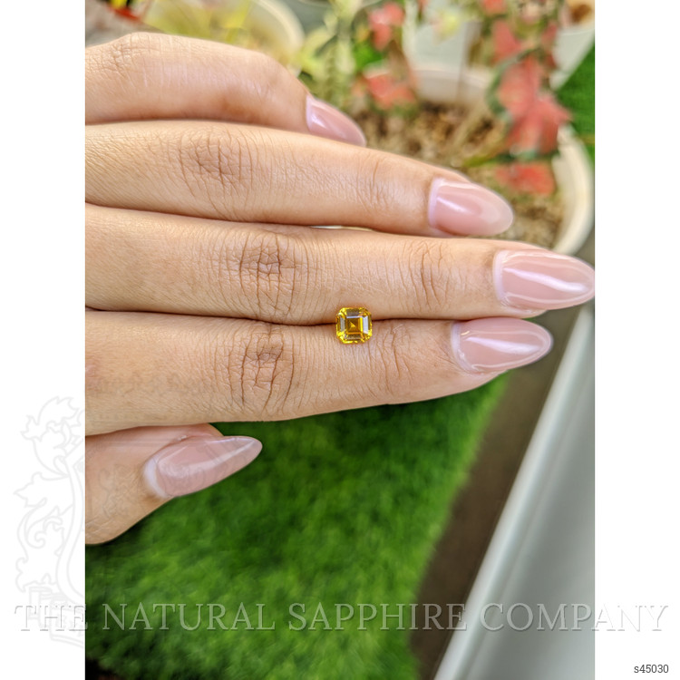 1.18 Ct. Orangish Yellow Sapphire from Ceylon (Sri Lanka)