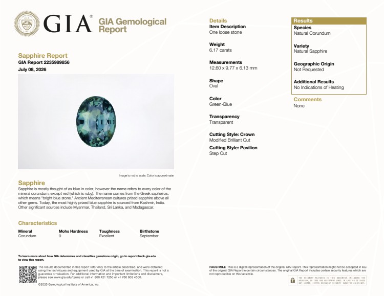6.17 Ct. Bi Color / Parti Sapphire from Madagascar