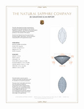 1.05 Ct. Orangish Brown Sapphire from Ceylon (Sri Lanka) 3 D Scan Report
