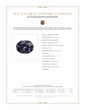 0.95 Ct. Pinkish Purple Sapphire from Ceylon (Sri Lanka) Scan Report