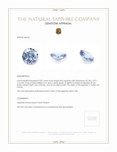 0.87 Ct. Sapphire from Ceylon (Sri Lanka) Appraisal