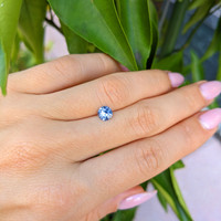 0.74 Ct. Greyish Blue Sapphire from Ceylon (Sri Lanka) Life Style