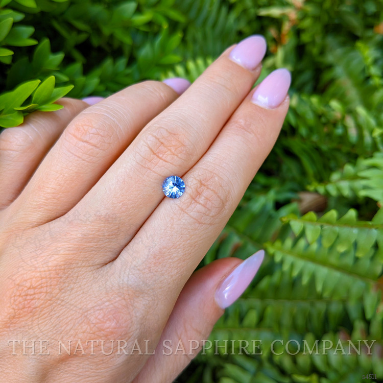 0.74 Ct. Greyish Blue Sapphire from Ceylon (Sri Lanka)