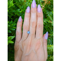 0.74 Ct. Greyish Blue Sapphire from Ceylon (Sri Lanka) Life Style