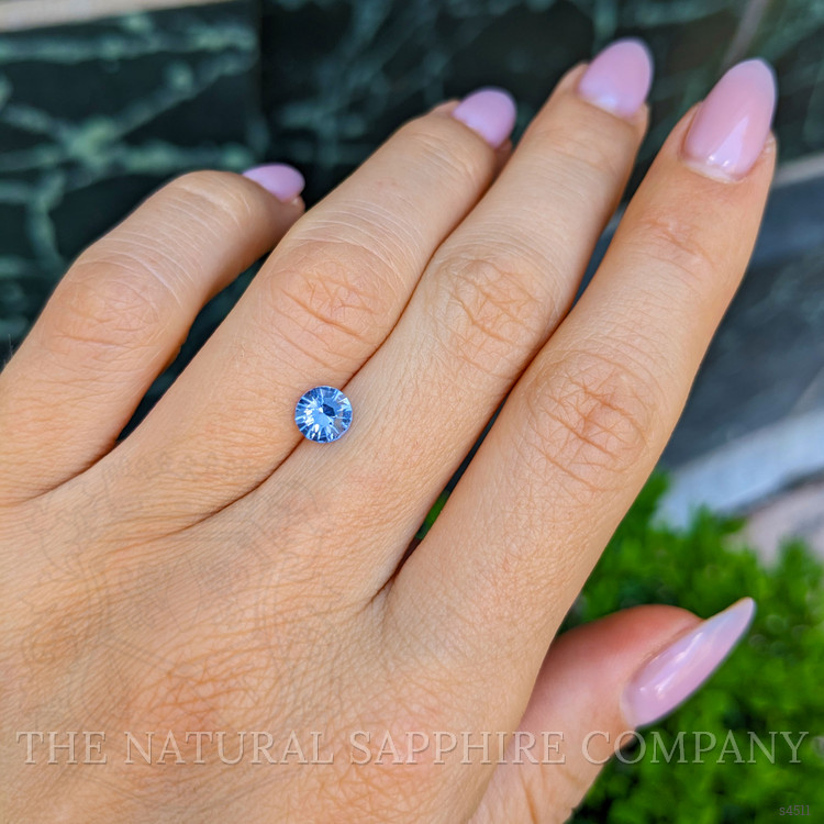 0.74 Ct. Greyish Blue Sapphire from Ceylon (Sri Lanka)