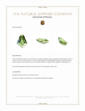 1.04 Ct. Yellowish Green Sapphire from Madagascar Appraisal