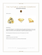 1.12 Ct. Yellow Sapphire from Montana Appraisal
