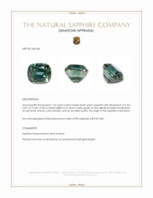 1.64 Ct. Bluish Green Sapphire from Montana Appraisal