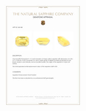 1.12 Ct. Yellow Sapphire from Ceylon (Sri Lanka) Appraisal