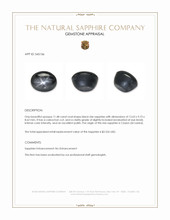 11.48 Ct. Black Star Sapphire from Ceylon (Sri Lanka) Appraisal