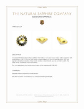 1.25 Ct. Yellow Sapphire from Ceylon (Sri Lanka) Appraisal