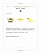 3.20 Ct. Yellow Sapphire from Ceylon (Sri Lanka) Appraisal