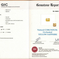 3.20 Ct. Yellow Sapphire from Ceylon (Sri Lanka) Scan Report