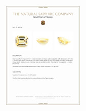 3.11 Ct. Yellow Sapphire from Ceylon (Sri Lanka) Appraisal