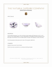 1.66 Ct. Purple Sapphire from Ceylon (Sri Lanka) Appraisal