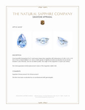 0.67 Ct. Blue Sapphire from Ceylon (Sri Lanka) Appraisal
