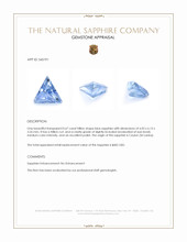 0.67 Ct. Blue Sapphire from Ceylon (Sri Lanka) Appraisal