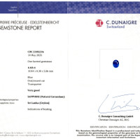 4.49 Ct. Blue Sapphire from Ceylon (Sri Lanka) Scan Report