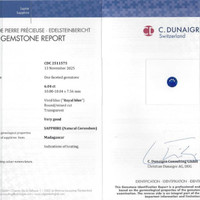 6.04 Ct. Blue Sapphire from Madagascar Scan Report