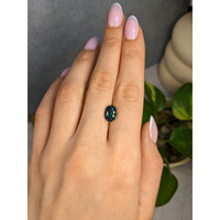 4.04 Ct. Bluish Green Sapphire from Madagascar Life Style