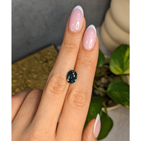 4.04 Ct. Bluish Green Sapphire from Madagascar Life Style