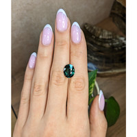 6.03 Ct. Bluish Green Sapphire from Madagascar Life Style
