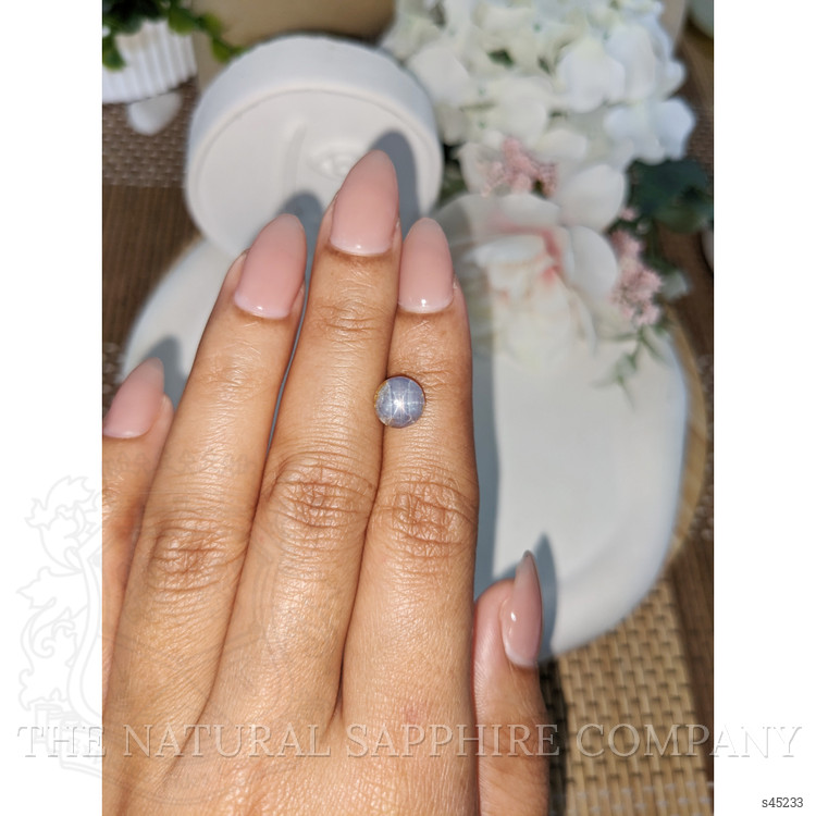 2.94 Ct. Greyish Blue Star Sapphire from Ceylon (Sri Lanka)