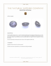 2.11 Ct. Bluish Grey Star Sapphire from Ceylon (Sri Lanka) Appraisal