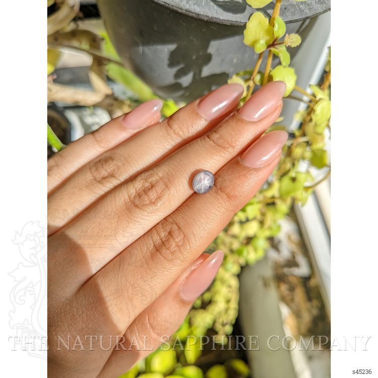 2.11 Ct. Bluish Grey Star Sapphire from Ceylon (Sri Lanka)