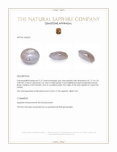 1.57 Ct. Grey Star Sapphire from Ceylon (Sri Lanka) Appraisal