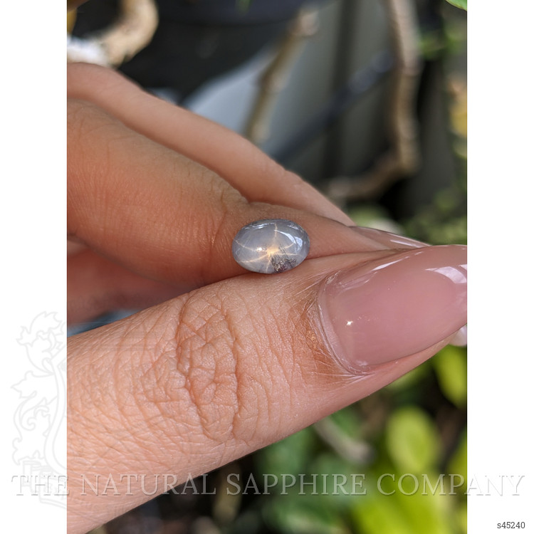 2.21 Ct. Greyish Blue Star Sapphire from Ceylon (Sri Lanka)
