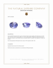 0.49 Ct. Bluish Purple Sapphire from Ceylon (Sri Lanka) Appraisal
