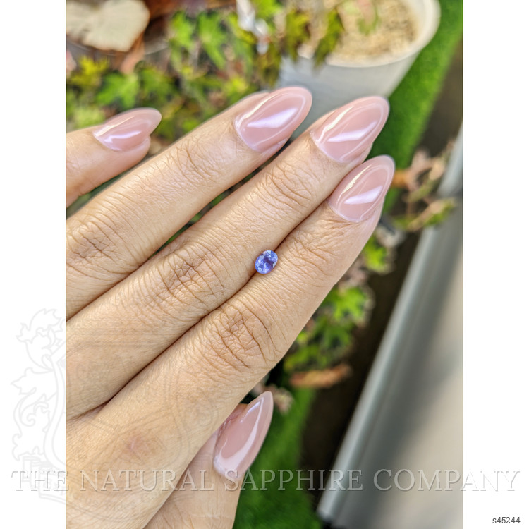 0.49 Ct. Bluish Purple Sapphire from Ceylon (Sri Lanka)
