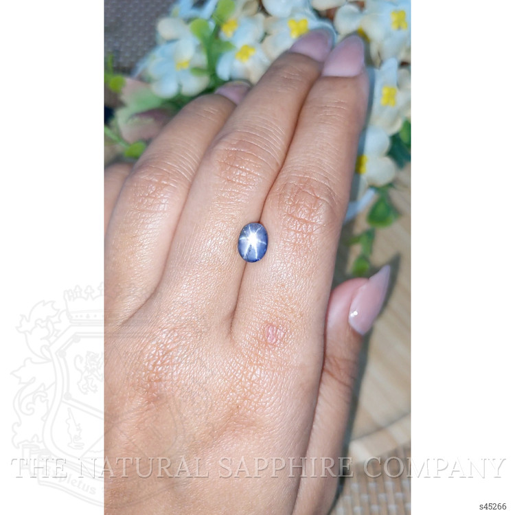 2.59 Ct. Greyish Blue Star Sapphire from Ceylon (Sri Lanka)