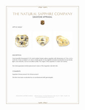 2.55 Ct. Yellow Sapphire from Ceylon (Sri Lanka) Appraisal