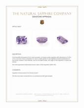 0.56 Ct. Purple Sapphire from Ceylon (Sri Lanka) Appraisal