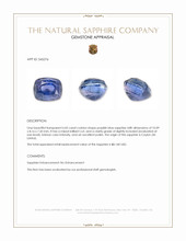 6.05 Ct. Purplish Blue Sapphire from Ceylon (Sri Lanka) Appraisal