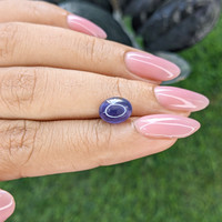 3.41 Ct. Bluish Purple Star Sapphire from Ceylon (Sri Lanka) Life Style