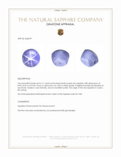 6.17 Ct. Bluish Purple Star Sapphire from Ceylon (Sri Lanka) Appraisal