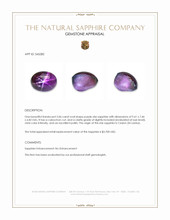 5.06 Ct. Purple Star Sapphire from Ceylon (Sri Lanka) Appraisal