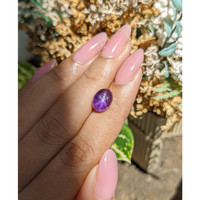 5.06 Ct. Purple Star Sapphire from Ceylon (Sri Lanka) Life Style