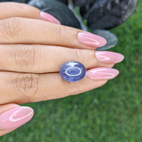 16.85 Ct. Blue Star Sapphire from Ceylon (Sri Lanka) Life Style